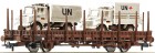 67498 Roco Flat car loaded with UN unimogs